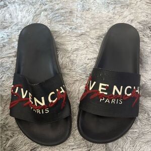 Givenchy logo slides unisex flats pool shoes flip flops slippers